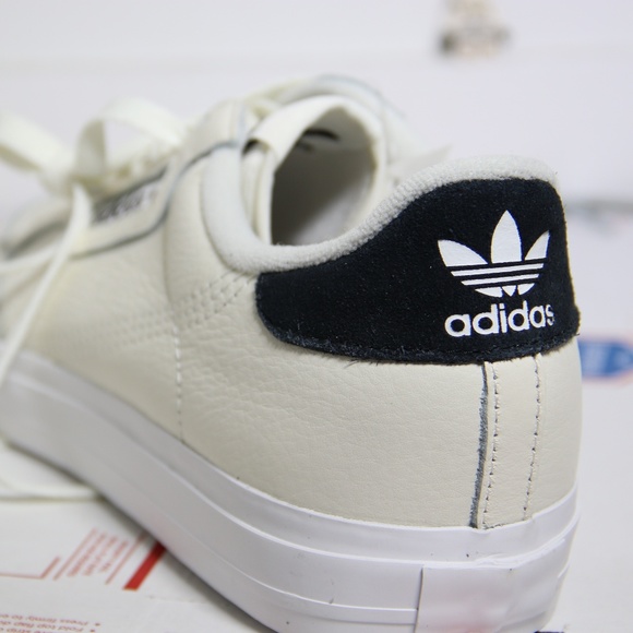 Adidas Off White Leather Continental Vulc Sneakers - Picture 7 of 7